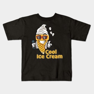 Ice Cream Cool Summer Vacation Glasses Kids T-Shirt